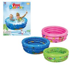 12 Pieces Inflatable 3 Tier Round Kiddie Pool - 39" - Inflatables