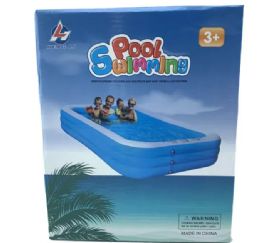 12 Pieces Inflatable 3 Tier Rectangle Pool - 47" X 35" X 16" - Inflatables