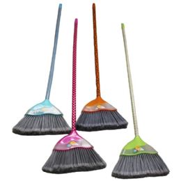 12 Wholesale Hour Glass Angle BrooM-Clear/printed