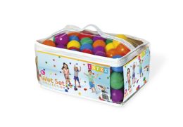 6 Pieces MultI-Colored Plastic Balls - 100 Pieces 2.56" - Summer Toys