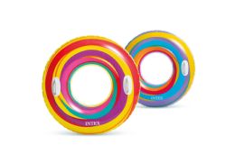 24 Pieces Inflatable Rings With Handles - 36" - Inflatables