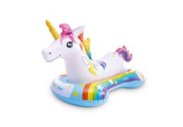 6 Pieces Inflatable Ride On Magic Unicorn - 64" X 34" - Inflatables