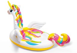 2 Pieces Inflatable Ride On Mega Unicorn Island - 99" L X 64" W X 57" H - Inflatables
