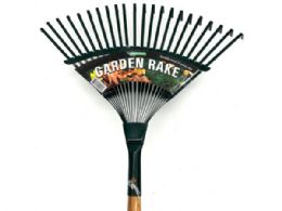 6 pieces 22-Prong WooD-Handle Garden Rake - Garden Tools
