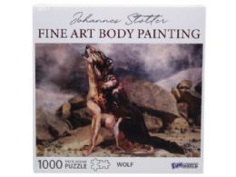 12 pieces Johannes Stotter Fine Art Body Painting Wolf 1000 Piece Puzzle - Crosswords, Dictionaries, Puzzle books
