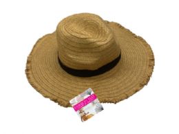 12 pieces Adult Fashion Straw Hat With Fringe Edge - Sun Hats