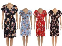 48 Pieces Ladies Midi Flower Fashion Sun Dresses In Assorted Colors - Womens Sundresses & Fashion