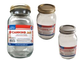 12 Pieces Canning Mason Jar In Gold And Silver - Glassware