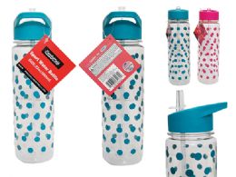 24 of Sport Water Bottle With Flip Spout & Handle In Blue And Pink