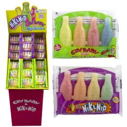 108 pieces Wax Bottle NiK-L-Nip 4pk / Cry Baby 4pk Shipper - Food & Beverage