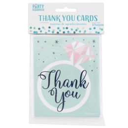 144 pieces Thank You Cards Mint Bridal Shower 8ct - Invitations & Cards