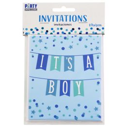 144 pieces Invitation Cards Its A Boy 8ct - Invitations & Cards