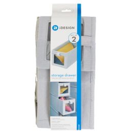 16 Bulk Organizer Drawers Set Of 2 Slim Evie 11.5x5.5x5.5 Gray
