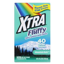 12 of Dryer Sheets 40ct Nice N Fluffy Mountain Rain Xtra 6.37x9in