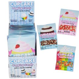 160 pieces Cupcake Popping Candy W/candy Coating 3 Falvors .53 Oz In 20ct Counter Display - Food & Beverage