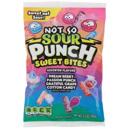 12 of Sour Punch Sweet Bites 4 Flavors In 3.7 Oz Hanging Bag