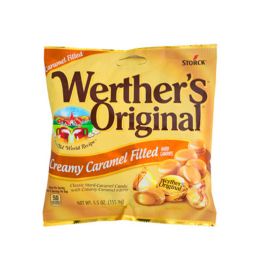12 of Werthers Original Creamy Caramel Filled 5.5 Oz Peg Bag