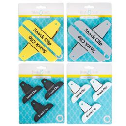 48 pieces Bag Clip 2/3pk Each In 4ast Colors B&c Tcd Yellow/grey/black/white - Kitchen Gadgets & Tools