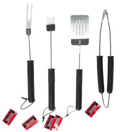 48 pieces Bbq Tool 4ast W/plastic Handle Turner/tong/fork/basting Brush Bbq Hangtag - Kitchen Gadgets & Tools