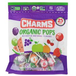 6 pieces Charms Organic Pops 4.49 Oz Peg Bag - Food & Beverage