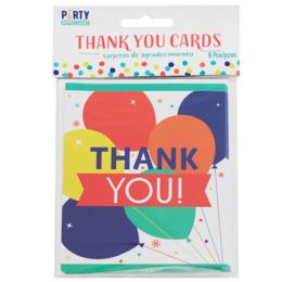 144 pieces Thank You Cards Balloon Fest 8ct - Invitations & Cards