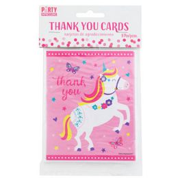 144 pieces Invitation Cards Pink Unicorn   8 Ct. - Invitations & Cards