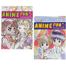 96 pieces Anime Fun Coloring Activity Book 80 Pg 2 Asstd In Floor Display - Coloring & Activity Books