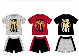 36 Sets Boys French Terry Short Sets Kid Sizes - Boys Apparel