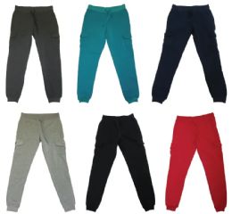 48 of Junior Ladies Cargo Fleece Joggers Assorted Colors And Sizes