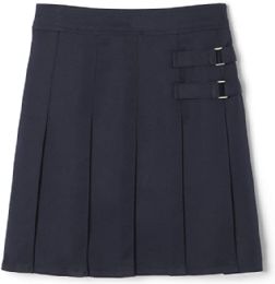 24 Pieces Girls Two Tab Skirt In Navy Size 4 - Girls School Uniforms