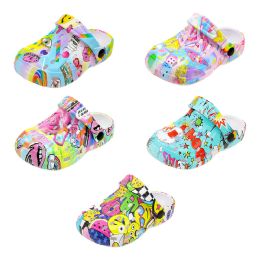 60 Pairs Unisex Toddler Pop Art Clog Assorted - Boys Slippers