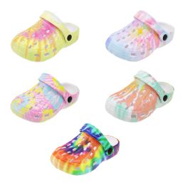 60 Pieces Unisex Kid's Tie Dye Clog Assorted - Boys Slippers