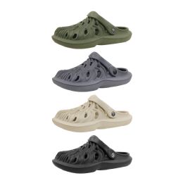 12 Pieces Men's Clog - Black - Men's Slippers