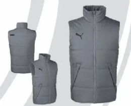 12 Pieces Puma Sport Adult Essential Padded Vest Solid Gray - Men's Activewear