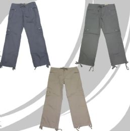 48 of Womens Cargo Pants With Novelty Draw String Solid Gray Sizes 4-14