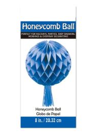 120 Pieces Honeycomb Ball 8" In Royal Blue - Party Favors