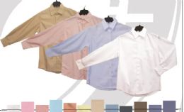 72 Wholesale Mens Long Sleeve Button Down Solid Color Shirts