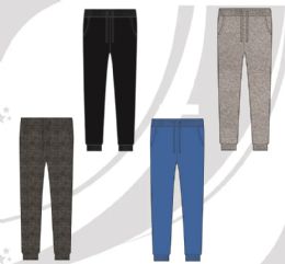 24 Pieces Mens Big And Tall Basic Fleece Joggers 4 Assorted Colors Sizes 3x And 4x - Mens Sweatpants