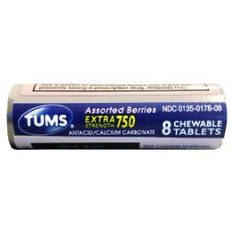 12 pieces Tums Extra Strength 750 Assorted Berries - Pain and Allergy Relief