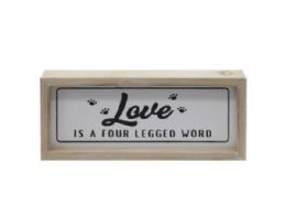 48 Bulk Love Is A Four Legged Word Decorative Wooden Sign