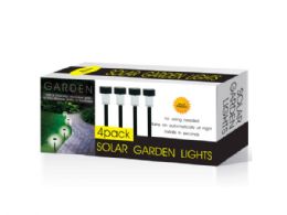 6 of 4-Piece Solar Powered Garden Lights Set