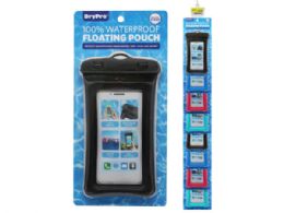 48 pieces Drypro Waterproof Floating Smartphone Pouch With Strap In Assorted Colors On Clip Strip - Cell Phone Accessories