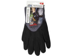 72 of Grx Professional Series 453 Black Dotted Breathable Nitrile Work Gloves In Size M
