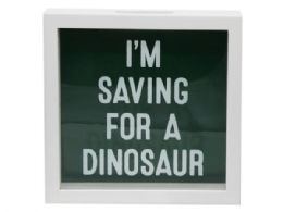 12 pieces Saving For A Dinosoar Decorative Wooden Tabletop Piggy Bank And Sign - Home Accessories