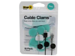 60 pieces WraP-It Storage 15 Pack 1 In Cable Clams Velcro Cable Organize - Storage & Organization
