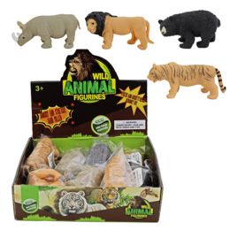 36 of Animal Sand Filled Squishy Pull Toy 4ast In 12pc Pdq Polybag/label