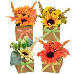 24 Wholesale Harvest Floral Box 4ast 6 X 6 X 5in Hangtag