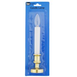 36 of Candle Lamp 8.46in White W/gold Base 2 Aa Batteries NeedeD-Not Included Blistercard