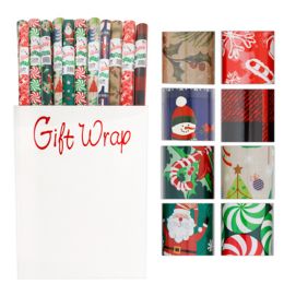 60 pieces Gift Wrap Christmas 40sq Ft 1.5in Core Asst Design - Gift Bags Christmas