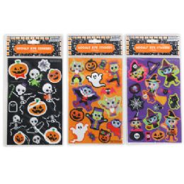 48 of Halloween Stickers W/googly Eyes 14pc 3ast 24pc Mdsg Strip Pb/insert Hdr